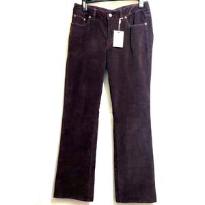 Carhatt Womens 6x32 Corduroy Jeans Pants 5 Pockets Zipper Button Wine NEW